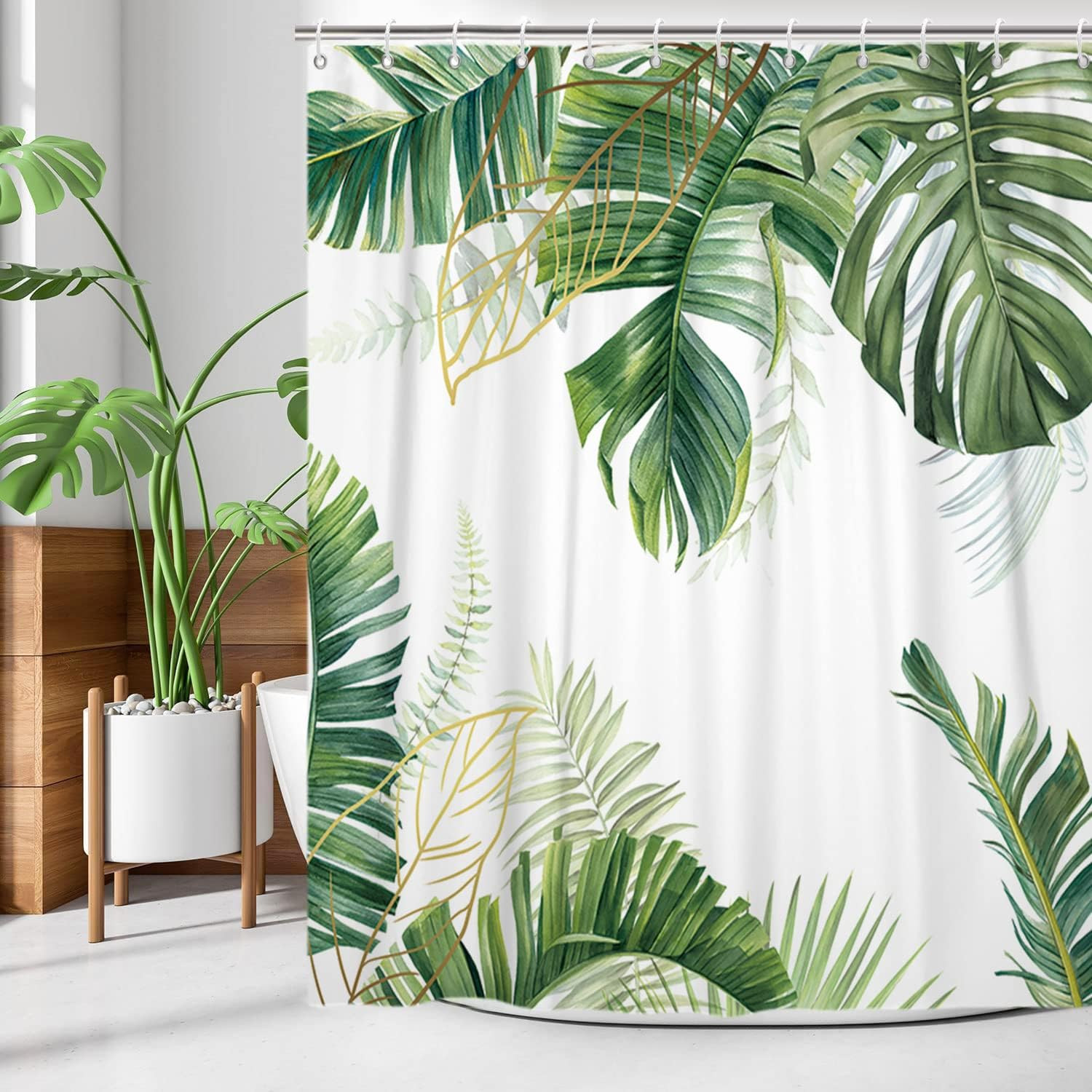 Custom Printed Bath Curtain — custom printed polyester bath curtain
