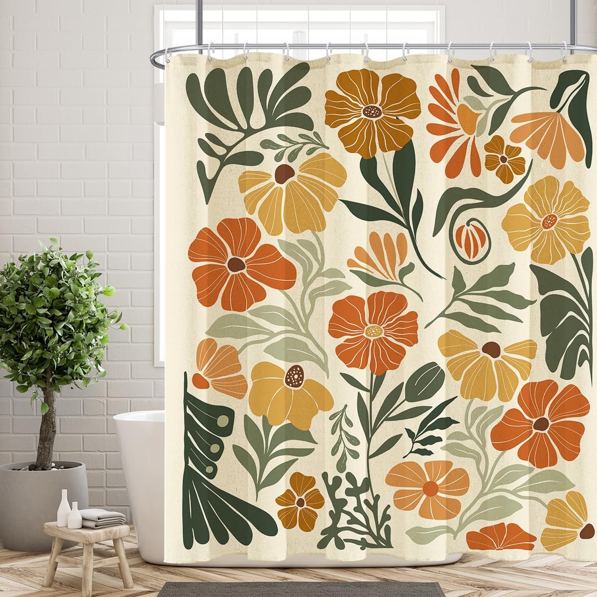 Custom Printed Bath Curtain — custom printed polyester bath curtain