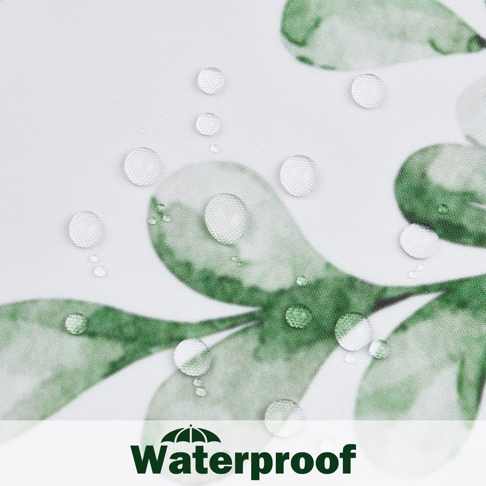 Custom Printed Bath Curtain — custom printed polyester bath curtain detail view