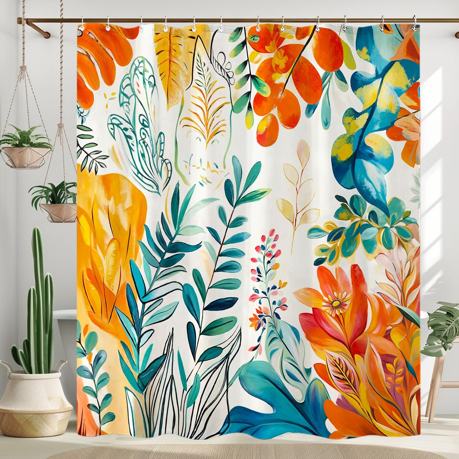 Custom Printed Bath Curtain — custom printed polyester bath curtain