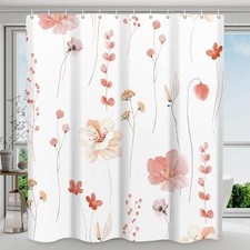 WITHLOC Floral Shower Curtains for Assorted colors , sizes — custom printed polyester bath curtain