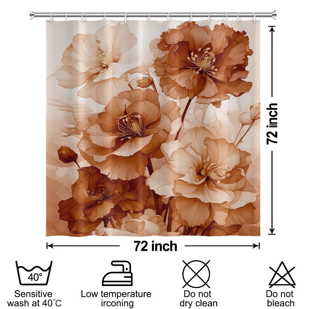 Custom Printed Bath Curtain — custom printed polyester bath curtain detail view