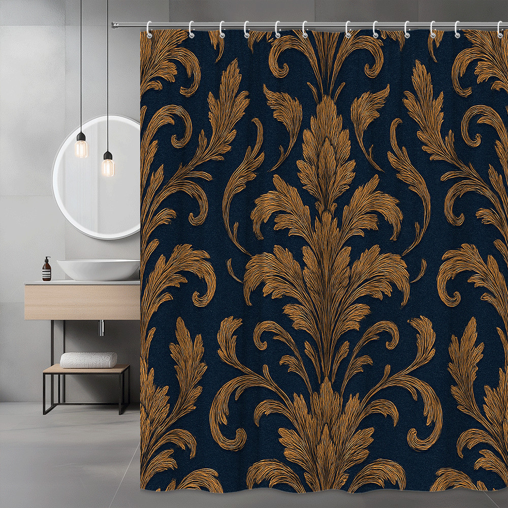 Custom Printed Bath Curtain — custom printed polyester bath curtain