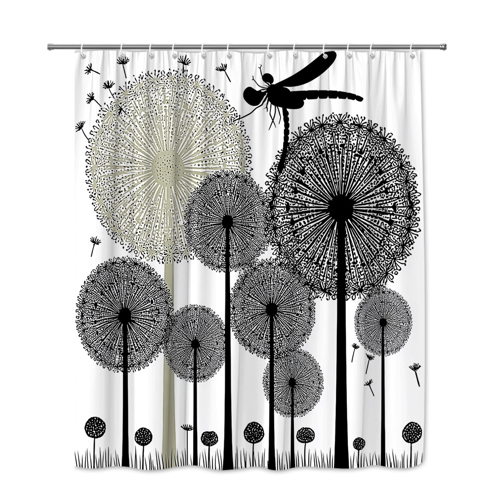 Custom Printed Bath Curtain — custom printed polyester bath curtain detail view