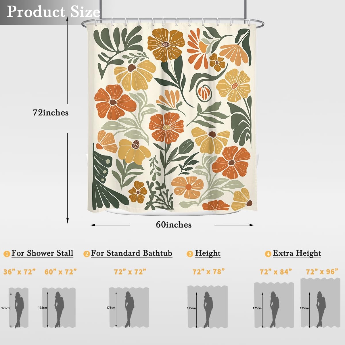 Custom Printed Bath Curtain — custom printed polyester bath curtain detail view