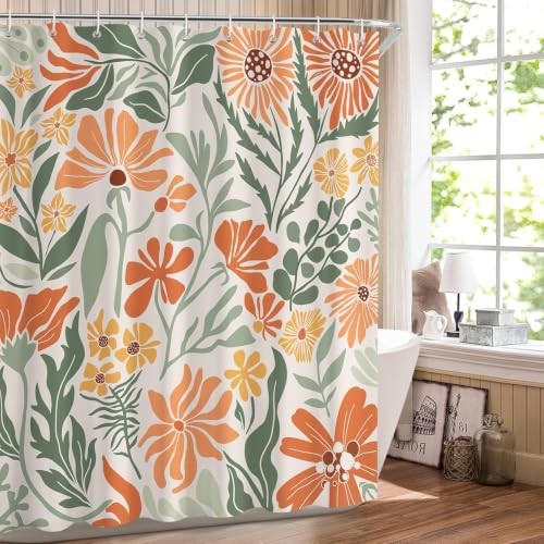 Custom Printed Bath Curtain — custom printed polyester bath curtain detail view