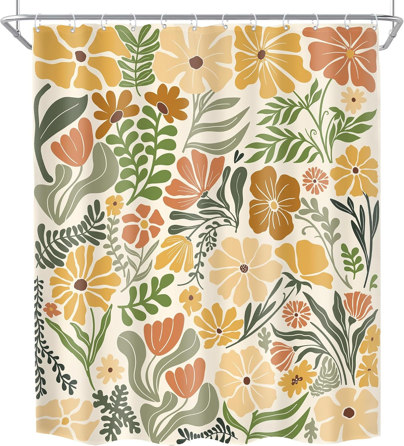 Custom Printed Bath Curtain — custom printed polyester bath curtain detail view