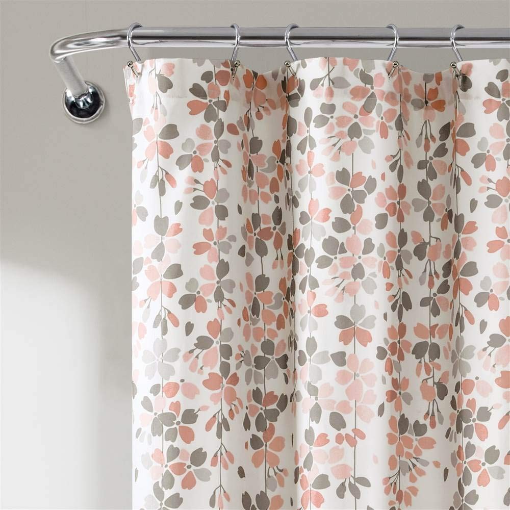 Custom Printed Bath Curtain — custom printed polyester bath curtain detail view