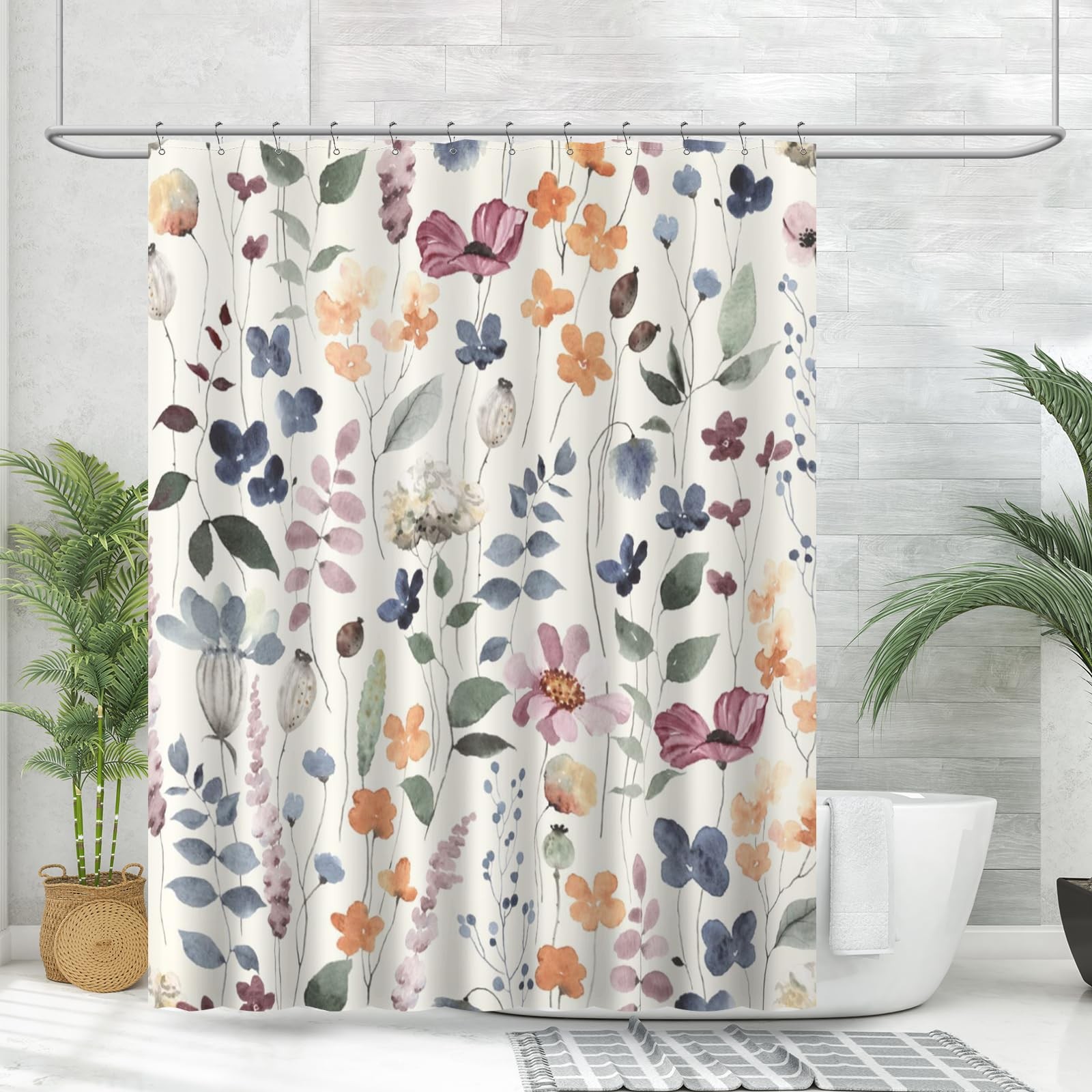 Custom Printed Bath Curtain — custom printed polyester bath curtain