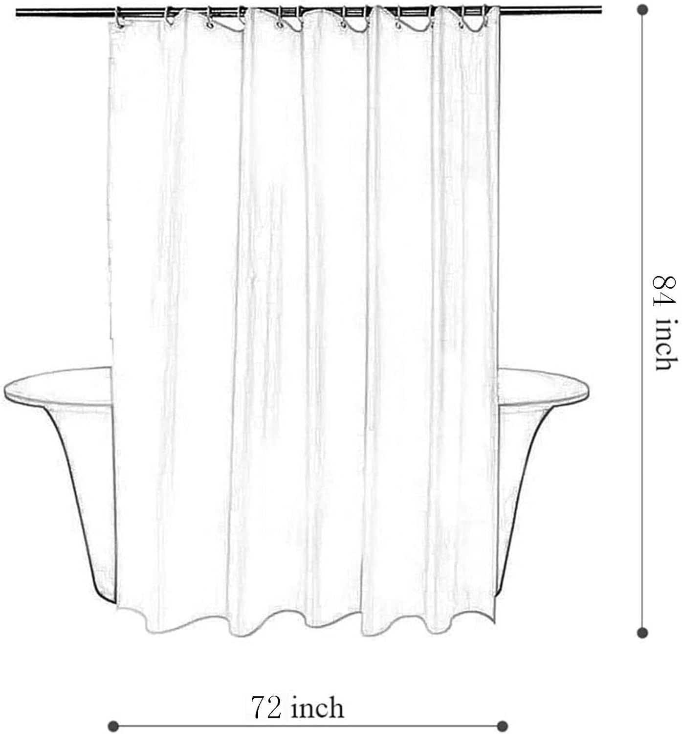 Custom Printed Bath Curtain — custom printed polyester bath curtain detail view