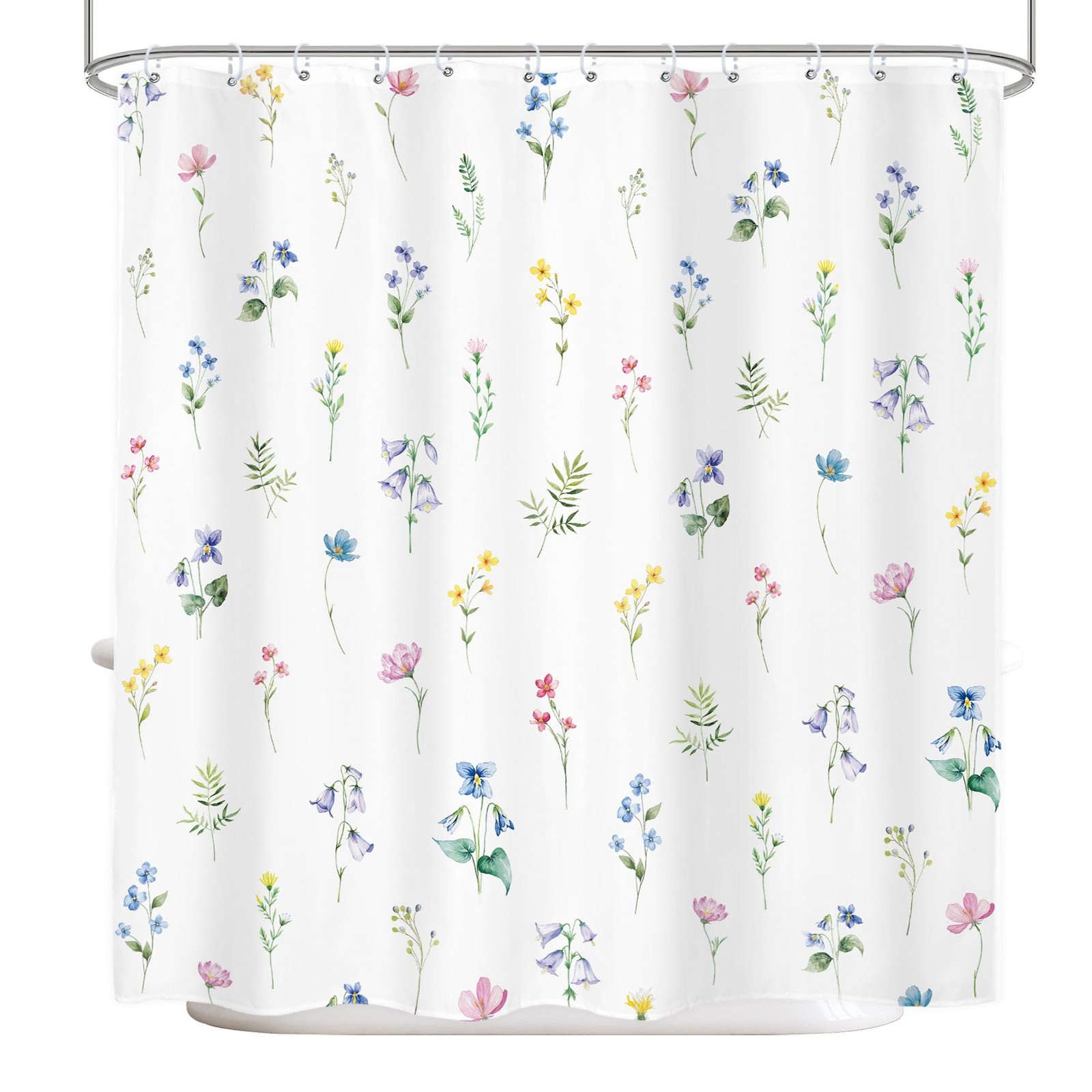 Custom Printed Bath Curtain — custom printed polyester bath curtain detail view