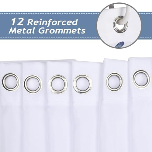 Custom Printed Bath Curtain — custom printed polyester bath curtain detail view