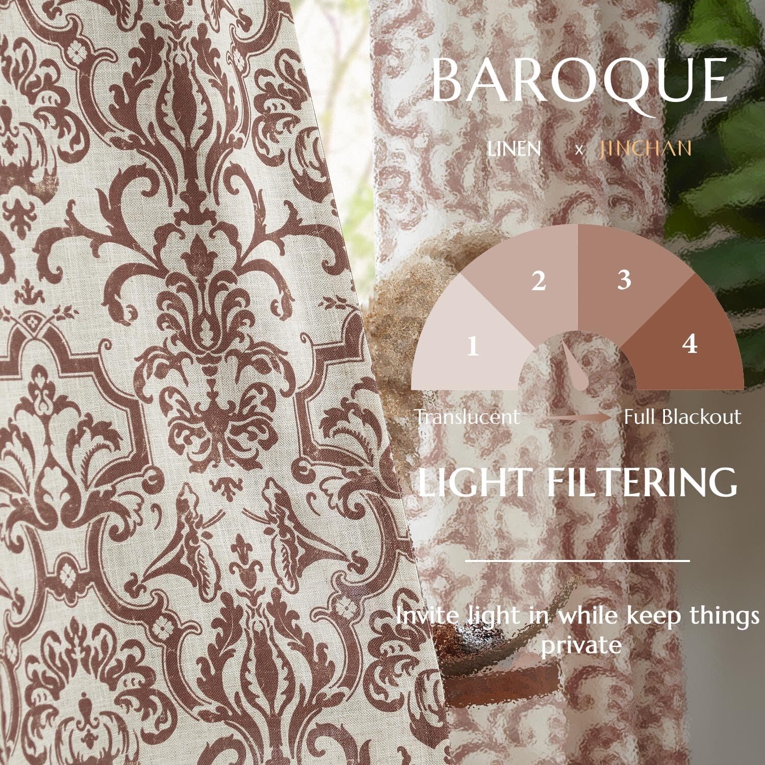 Custom Printed Bath Curtain — custom printed polyester bath curtain detail view