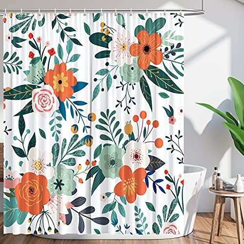 Custom Printed Bath Curtain — custom printed polyester bath curtain detail view
