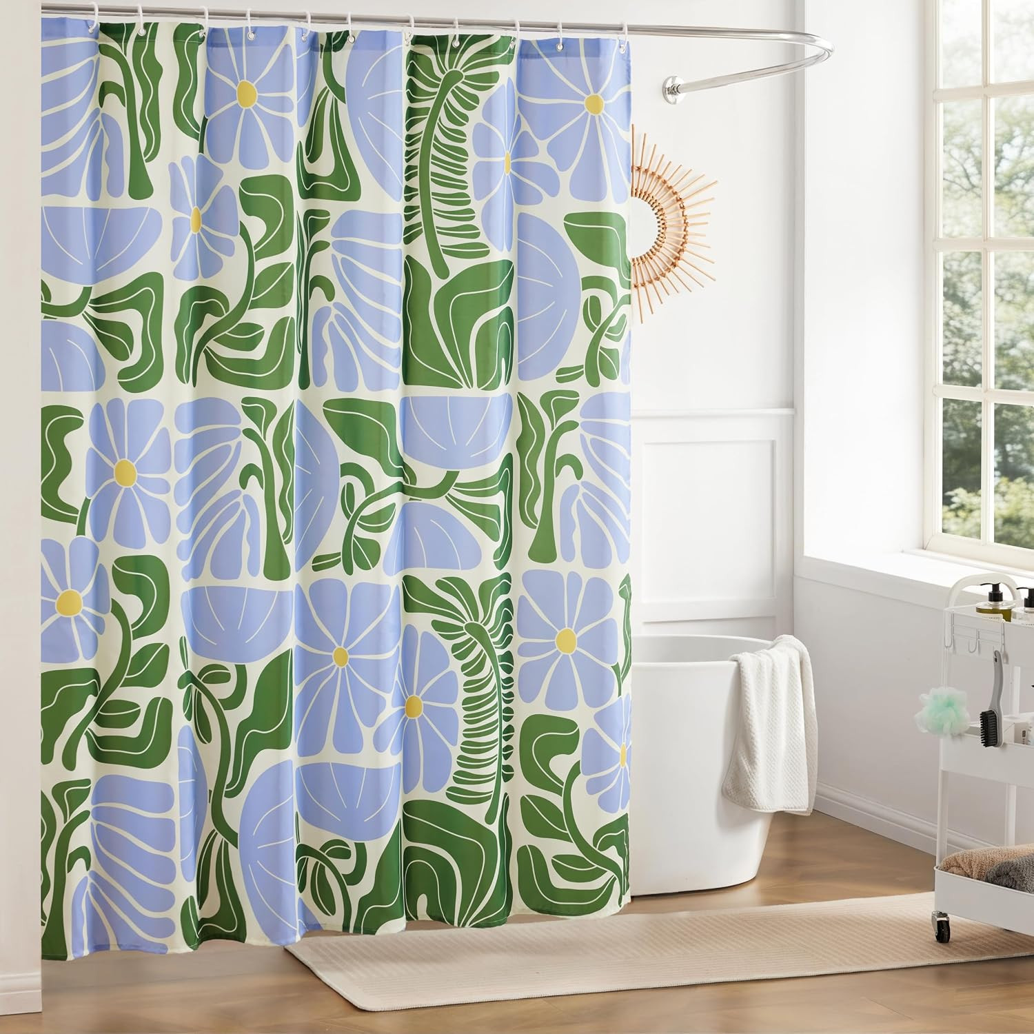 Custom Printed Bath Curtain — custom printed polyester bath curtain