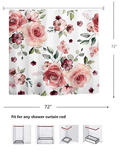 Custom Printed Bath Curtain — custom printed polyester bath curtain detail view