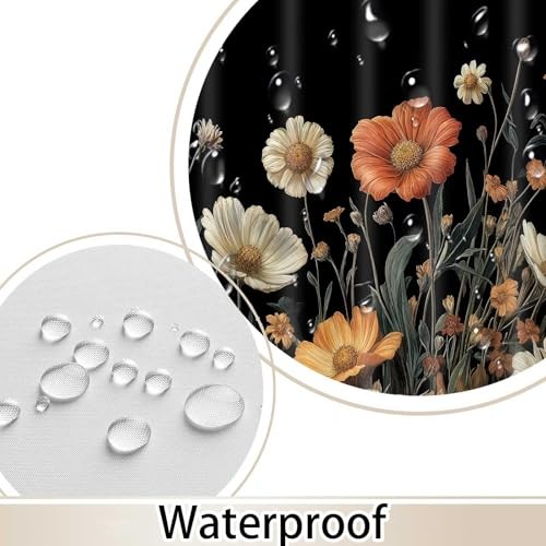 Custom Printed Bath Curtain — custom printed polyester bath curtain detail view