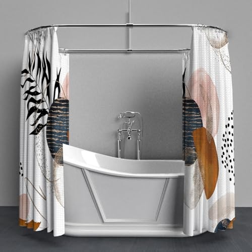 Custom Printed Bath Curtain — custom printed polyester bath curtain detail view
