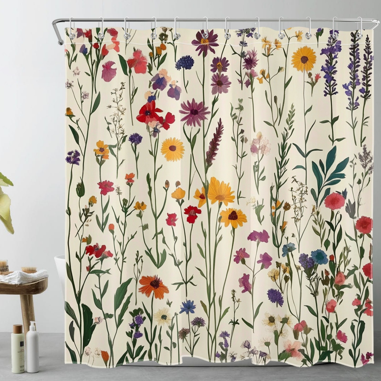 Custom Printed Bath Curtain — custom printed polyester bath curtain