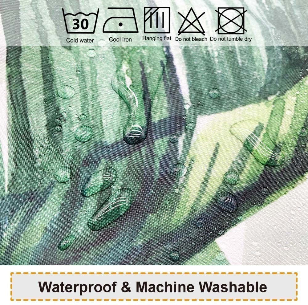Custom Printed Bath Curtain — custom printed polyester bath curtain detail view