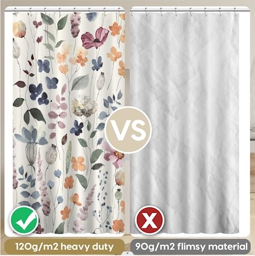 Custom Printed Bath Curtain — custom printed polyester bath curtain detail view