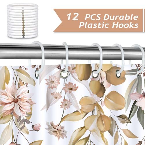 Custom Printed Bath Curtain — custom printed polyester bath curtain detail view
