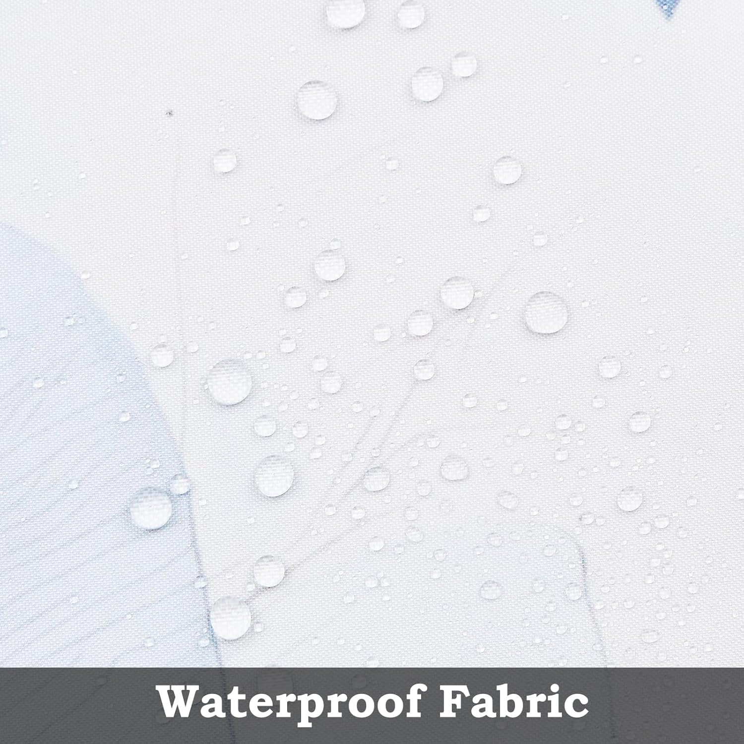 Custom Printed Bath Curtain — custom printed polyester bath curtain detail view