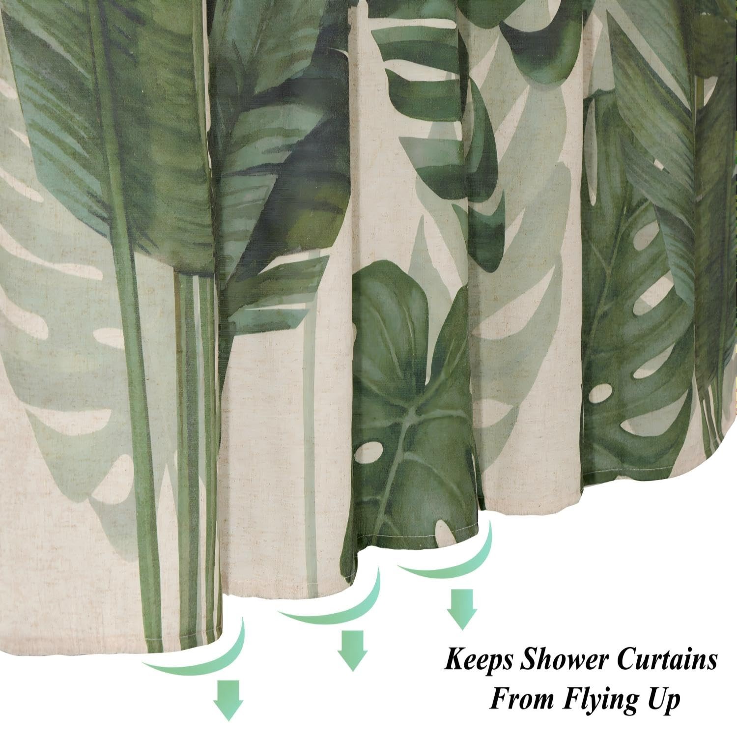Custom Printed Bath Curtain — custom printed polyester bath curtain detail view