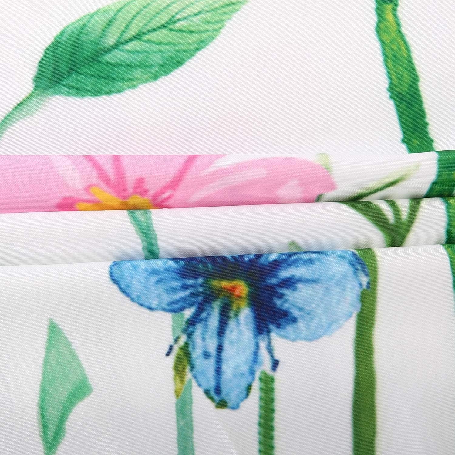 Custom Printed Bath Curtain — custom printed polyester bath curtain detail view