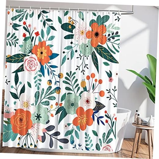 Custom Printed Bath Curtain — custom printed polyester bath curtain