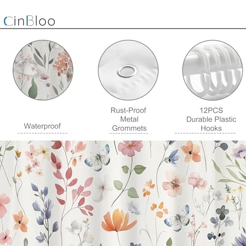 Custom Printed Bath Curtain — custom printed polyester bath curtain detail view