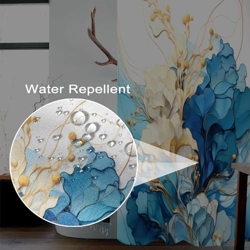 Custom Printed Bath Curtain — custom printed polyester bath curtain detail view