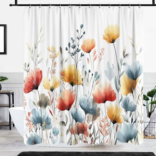 Custom Printed Bath Curtain — custom printed polyester bath curtain detail view