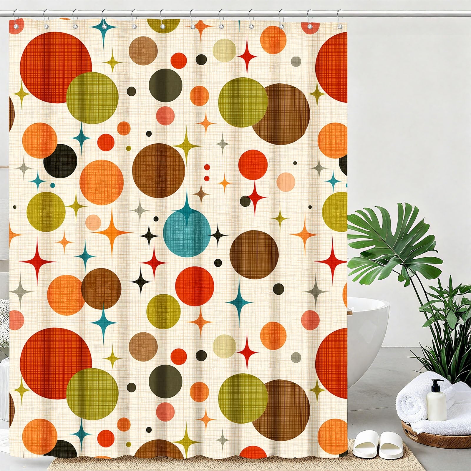 Custom Printed Bath Curtain — custom printed polyester bath curtain