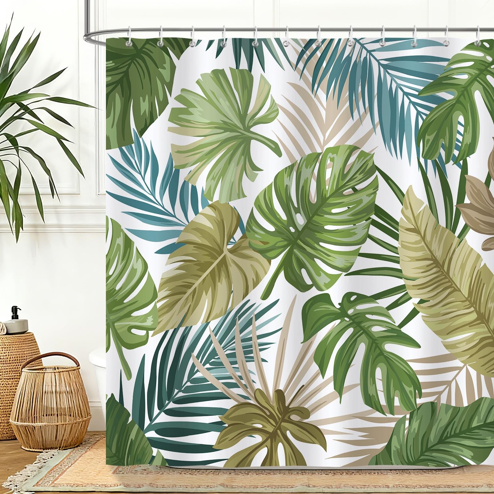 Custom Printed Bath Curtain — custom printed polyester bath curtain detail view