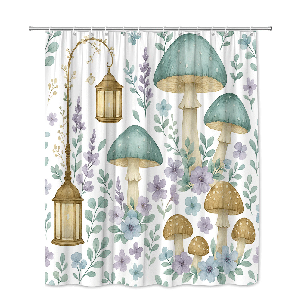 Custom Printed Bath Curtain — custom printed polyester bath curtain detail view