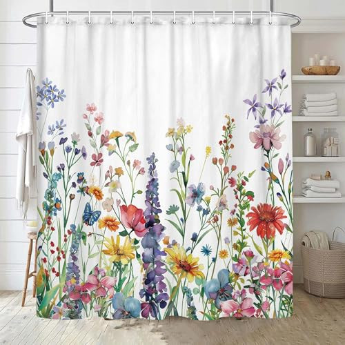 Custom Printed Bath Curtain — custom printed polyester bath curtain detail view