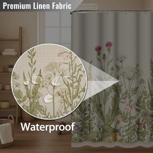 Custom Printed Bath Curtain — custom printed polyester bath curtain detail view