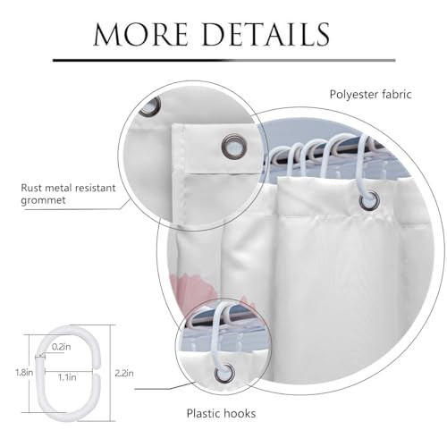 Custom Printed Bath Curtain — custom printed polyester bath curtain detail view