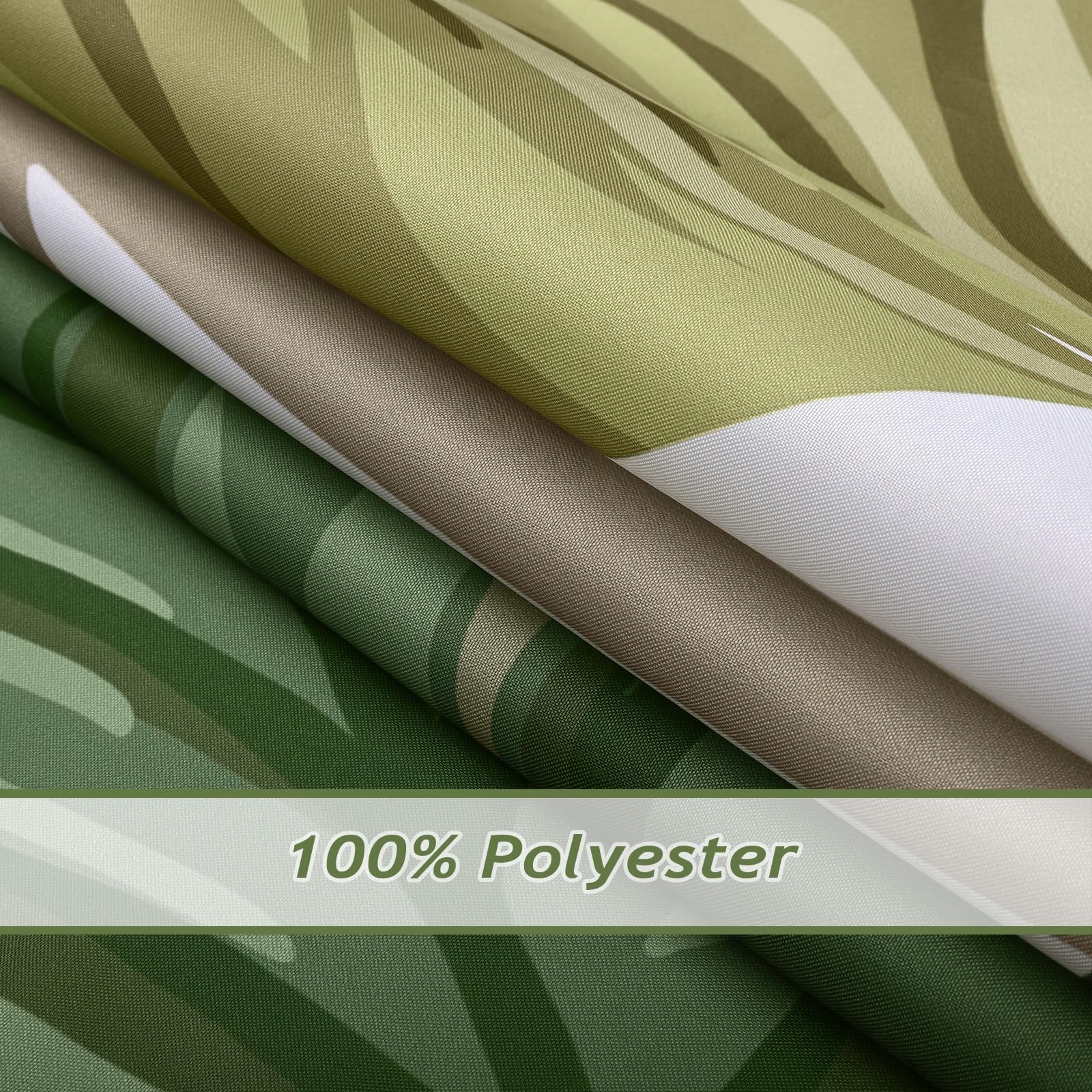 Custom Printed Bath Curtain — custom printed polyester bath curtain detail view