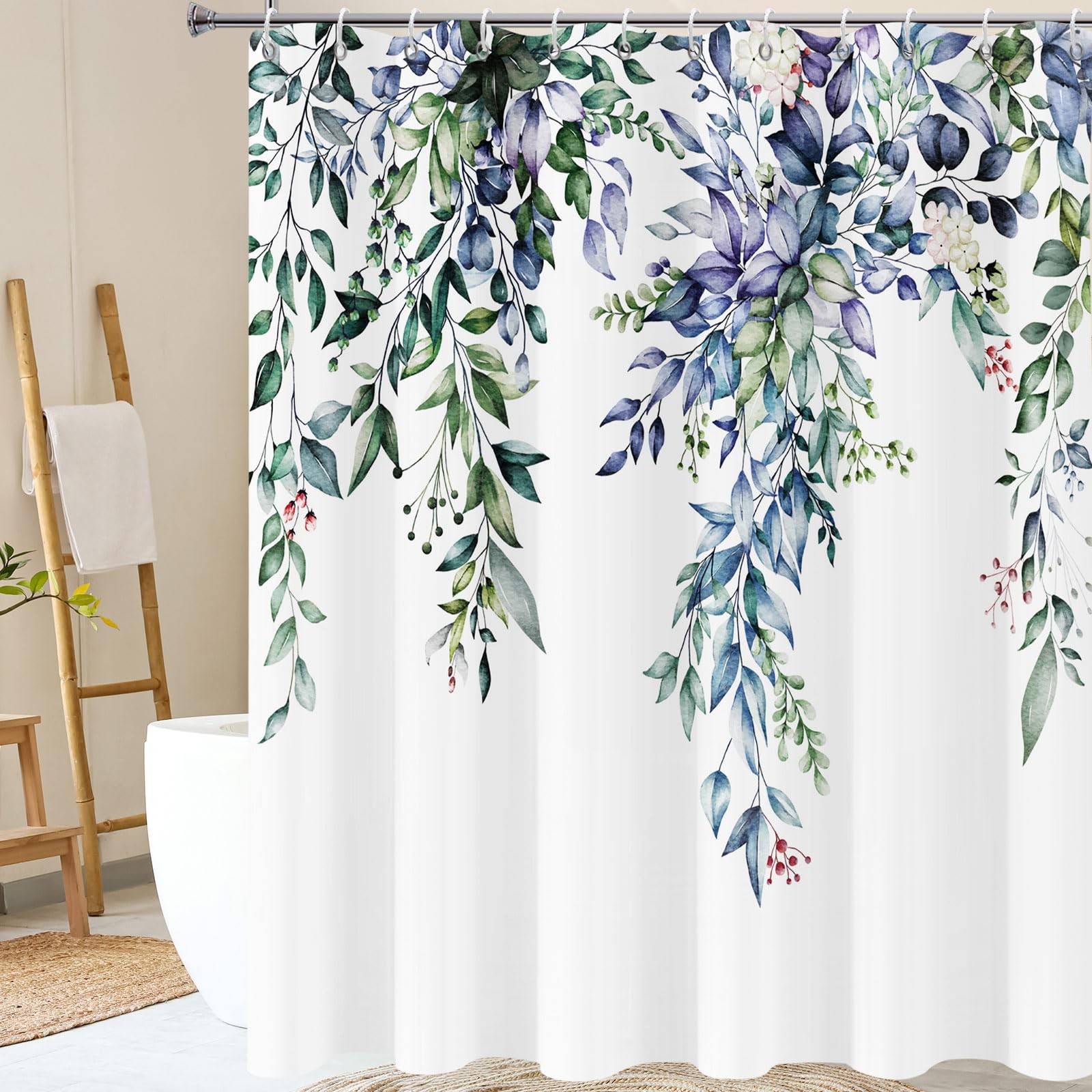 Custom Printed Bath Curtain — custom printed polyester bath curtain detail view