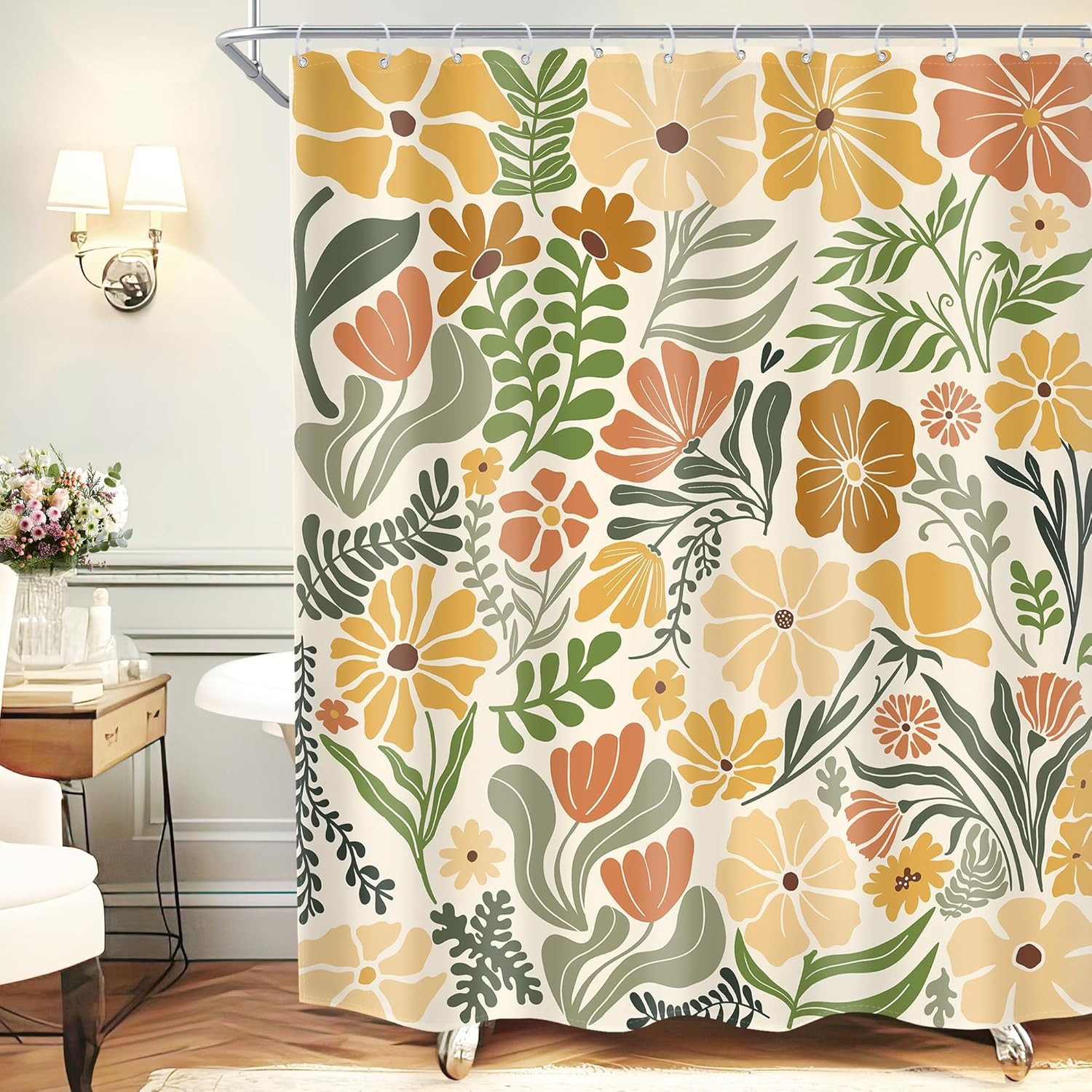 Custom Printed Bath Curtain — custom printed polyester bath curtain