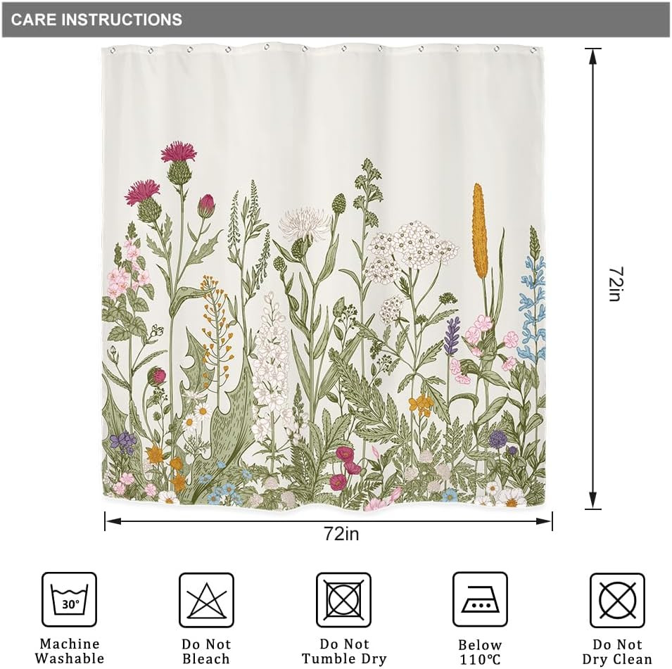 Custom Printed Bath Curtain — custom printed polyester bath curtain detail view