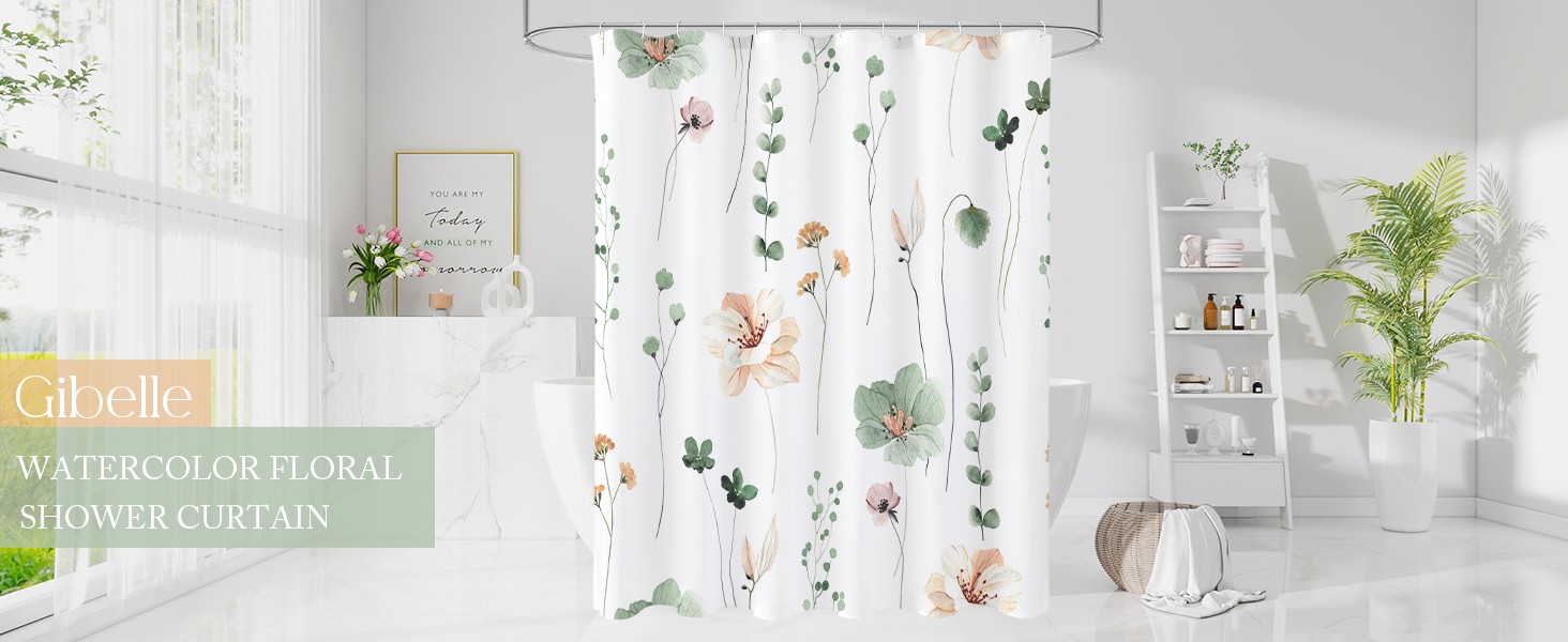 Custom Printed Bath Curtain — custom printed polyester bath curtain detail view