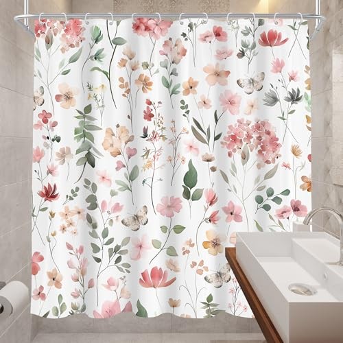 Custom Printed Bath Curtain — custom printed polyester bath curtain detail view