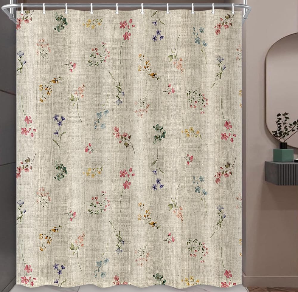 Custom Printed Bath Curtain — custom printed polyester bath curtain detail view