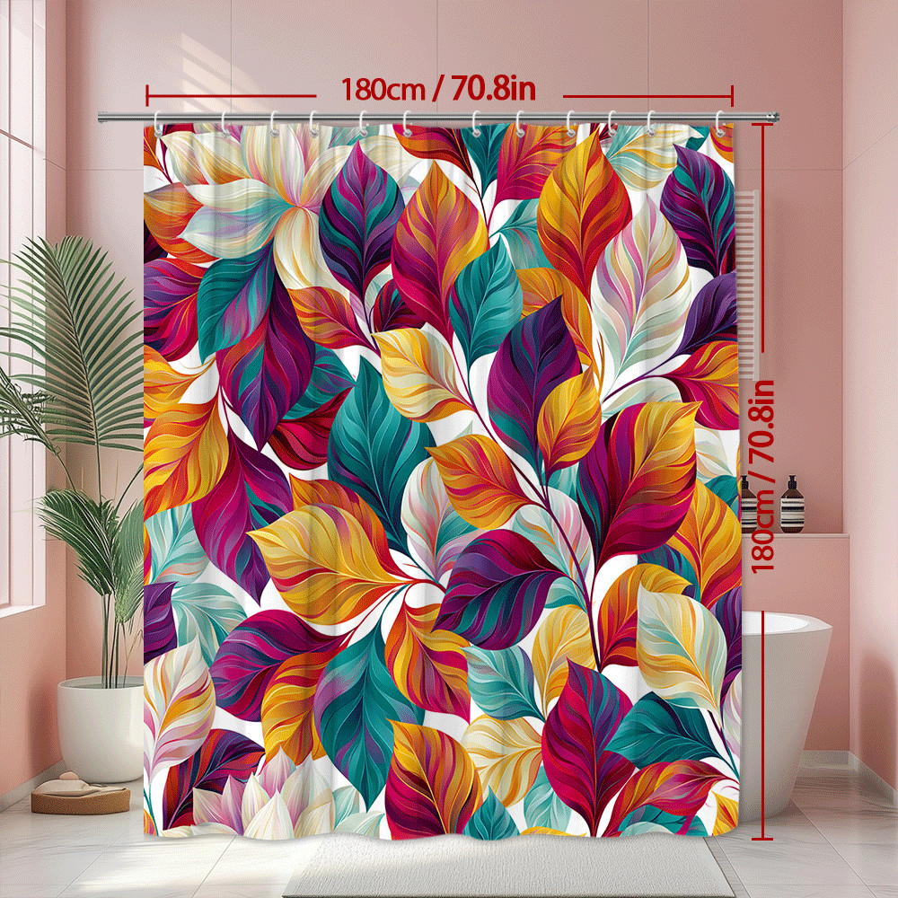 Custom Printed Bath Curtain — custom printed polyester bath curtain detail view