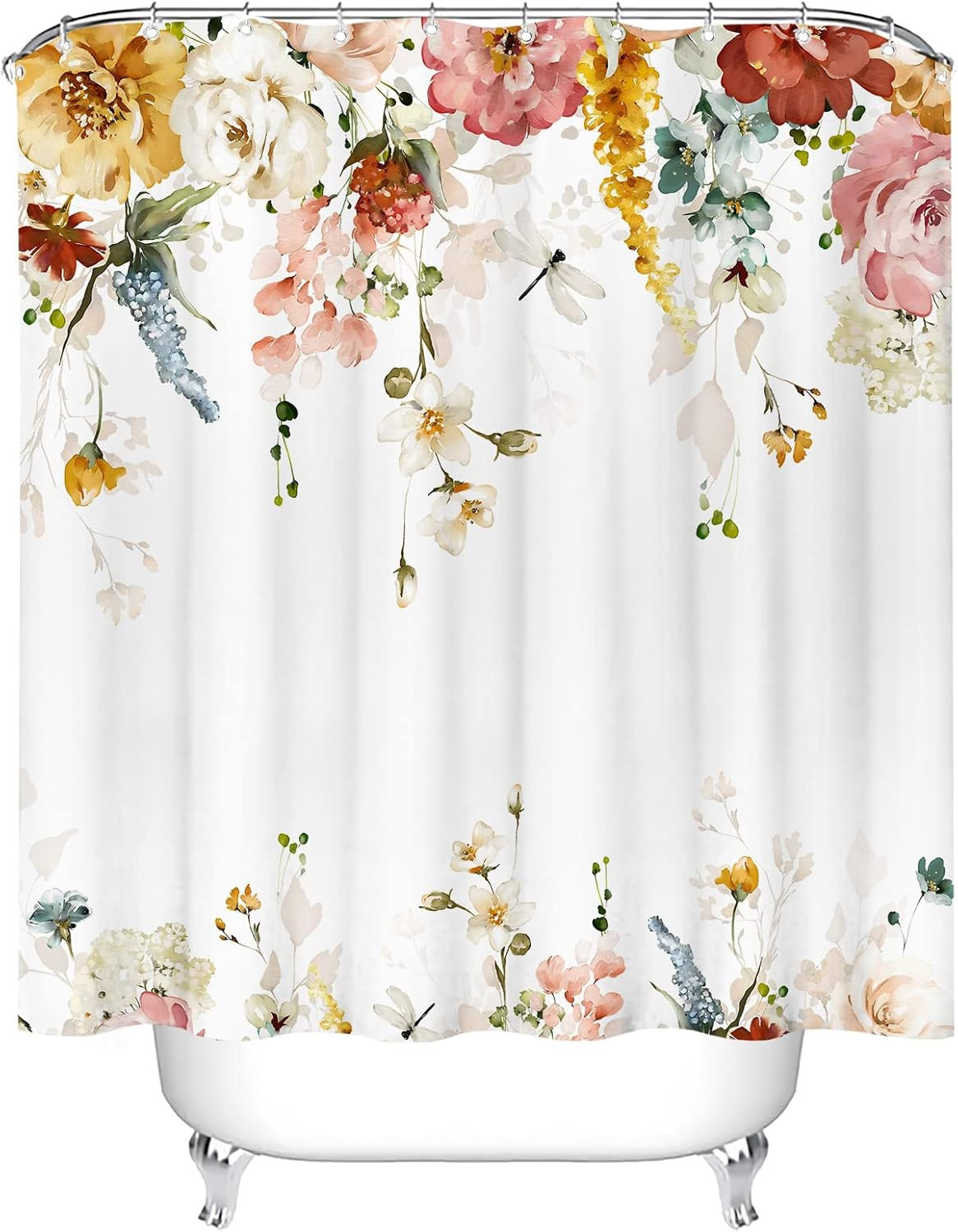 Custom Printed Bath Curtain — custom printed polyester bath curtain detail view