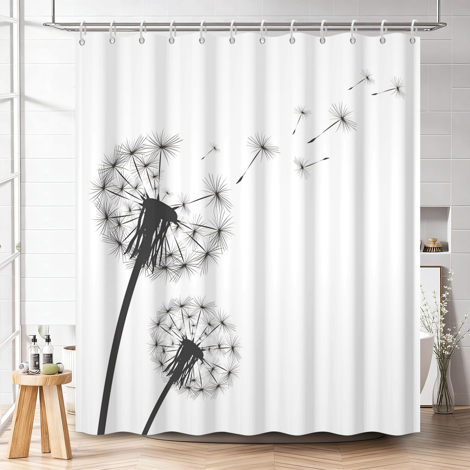 Custom Printed Bath Curtain — custom printed polyester bath curtain
