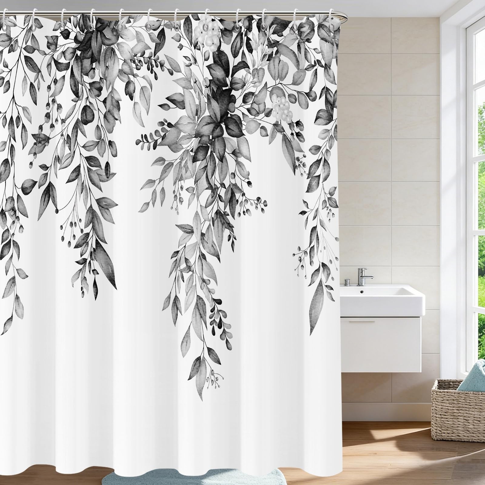 Custom Printed Bath Curtain — custom printed polyester bath curtain